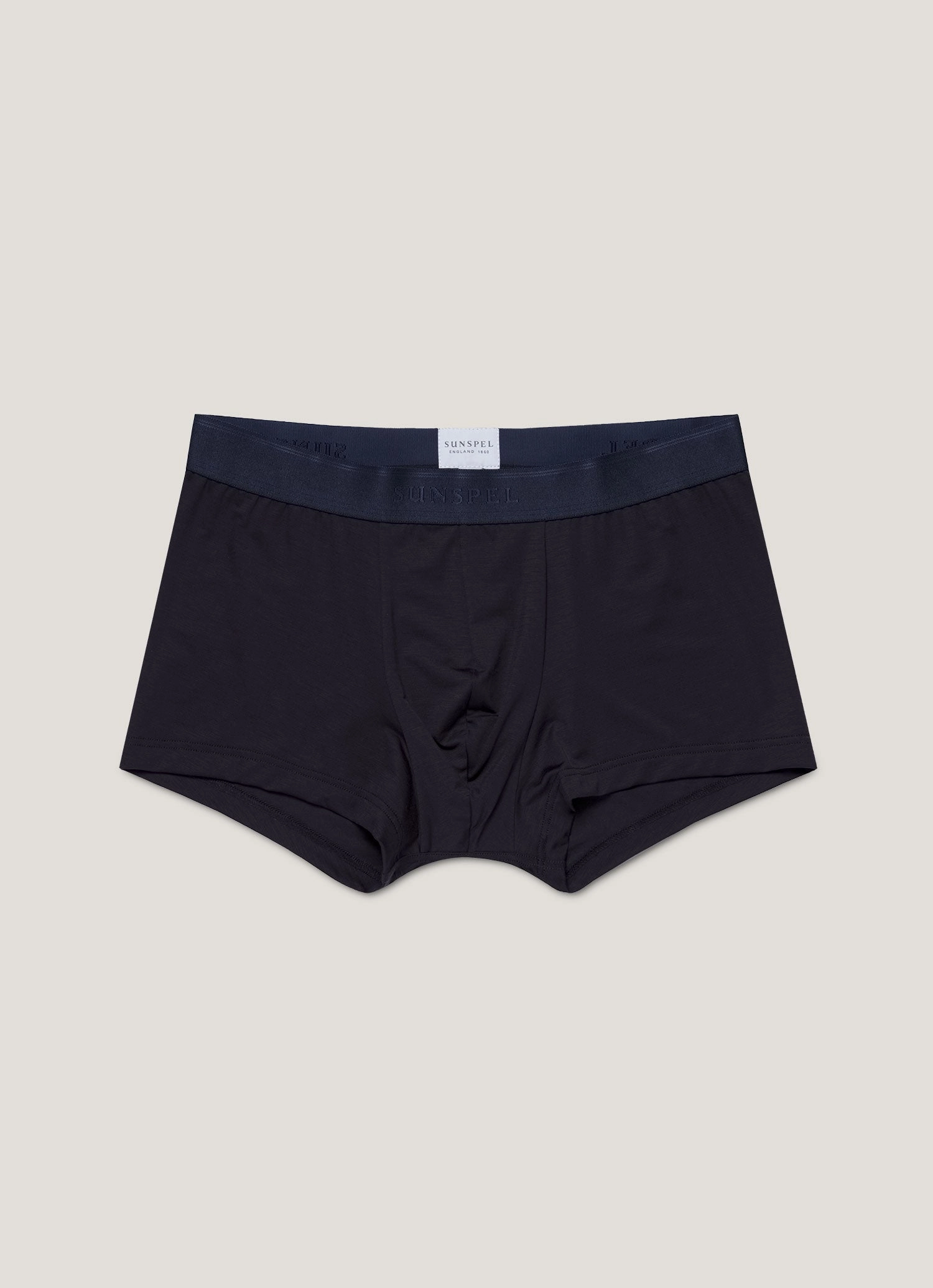 Men's Tencel? Trunks in Navy Stylish Top Printed Logo Relaxed Layers