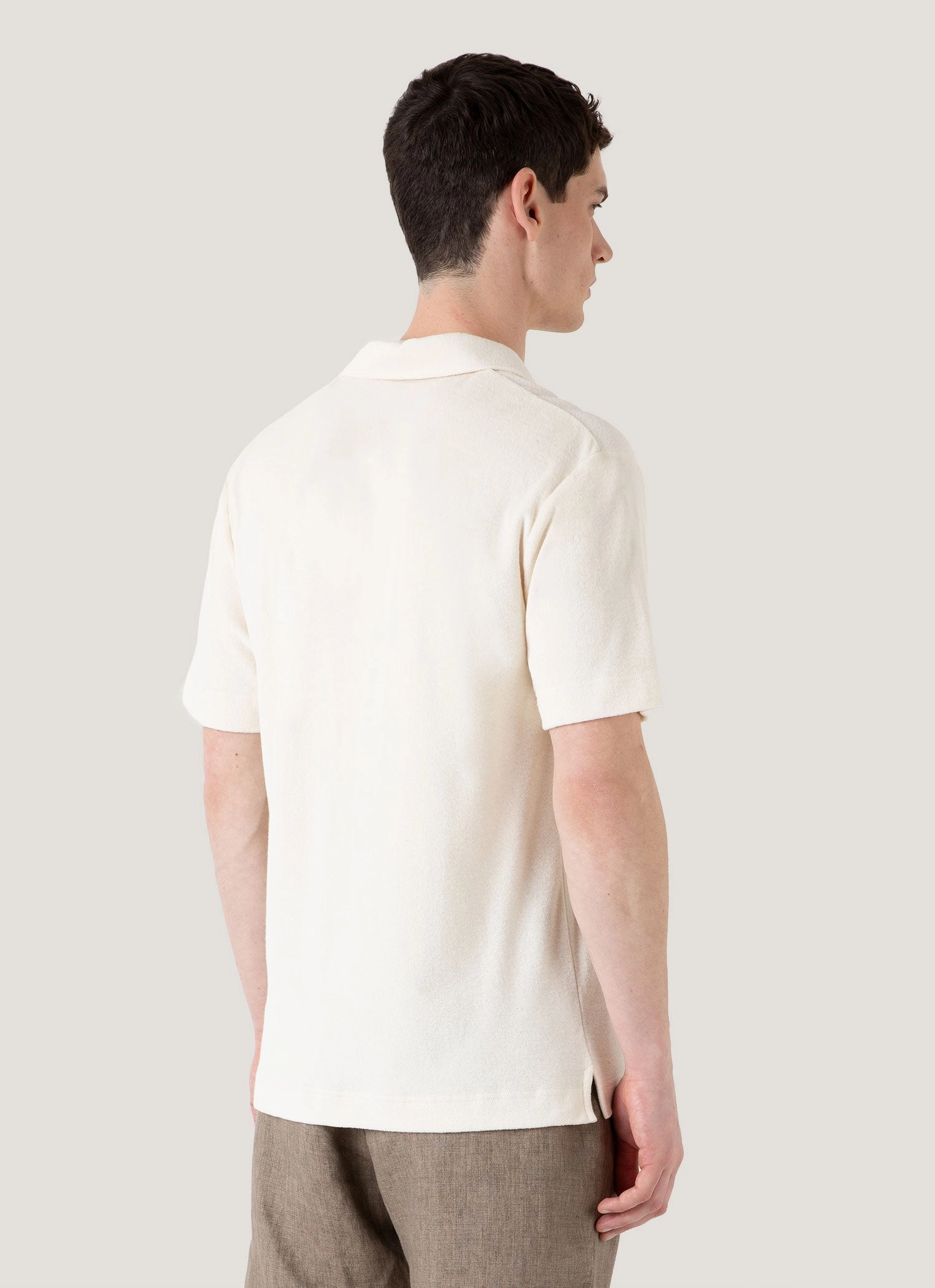 Functional Top Office Attire Men's Undyed Towelling Polo Shirt in Undyed