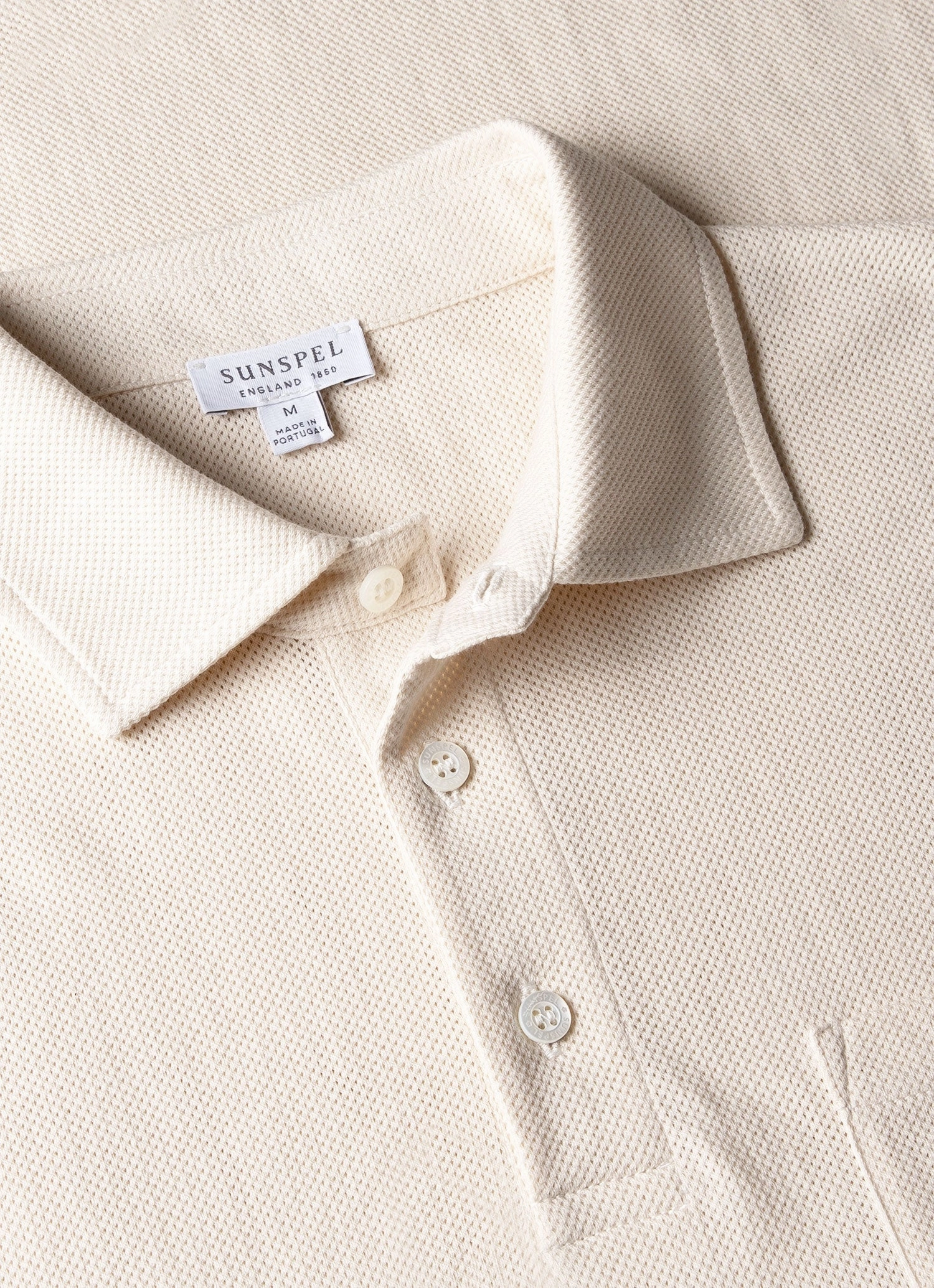 Men's WM Brown Long Sleeve Polo Shirt in Undyed SlimFit Design