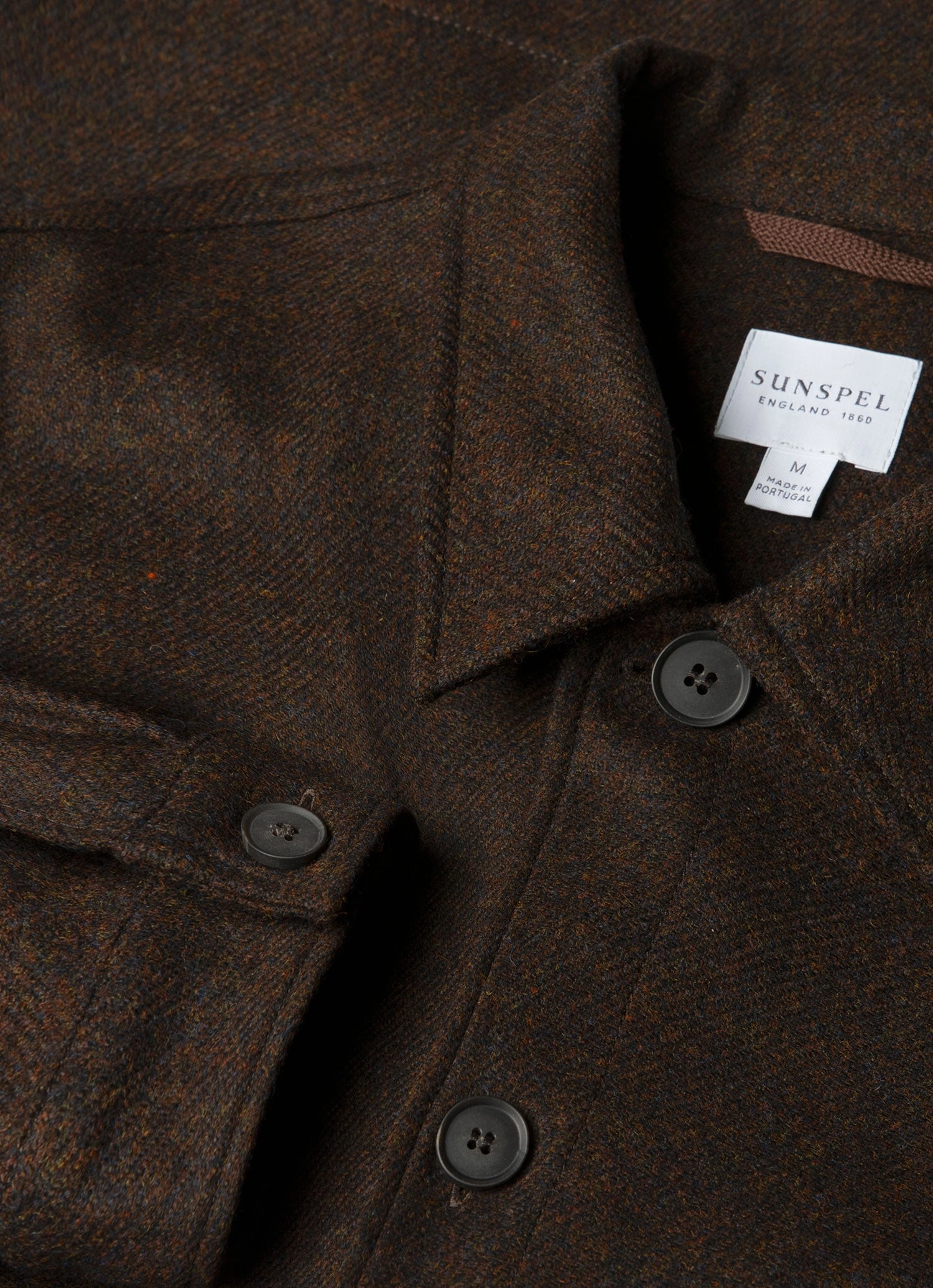 Men's Wool Twin Pocket Jacket in Truffle Windproof Outerwear