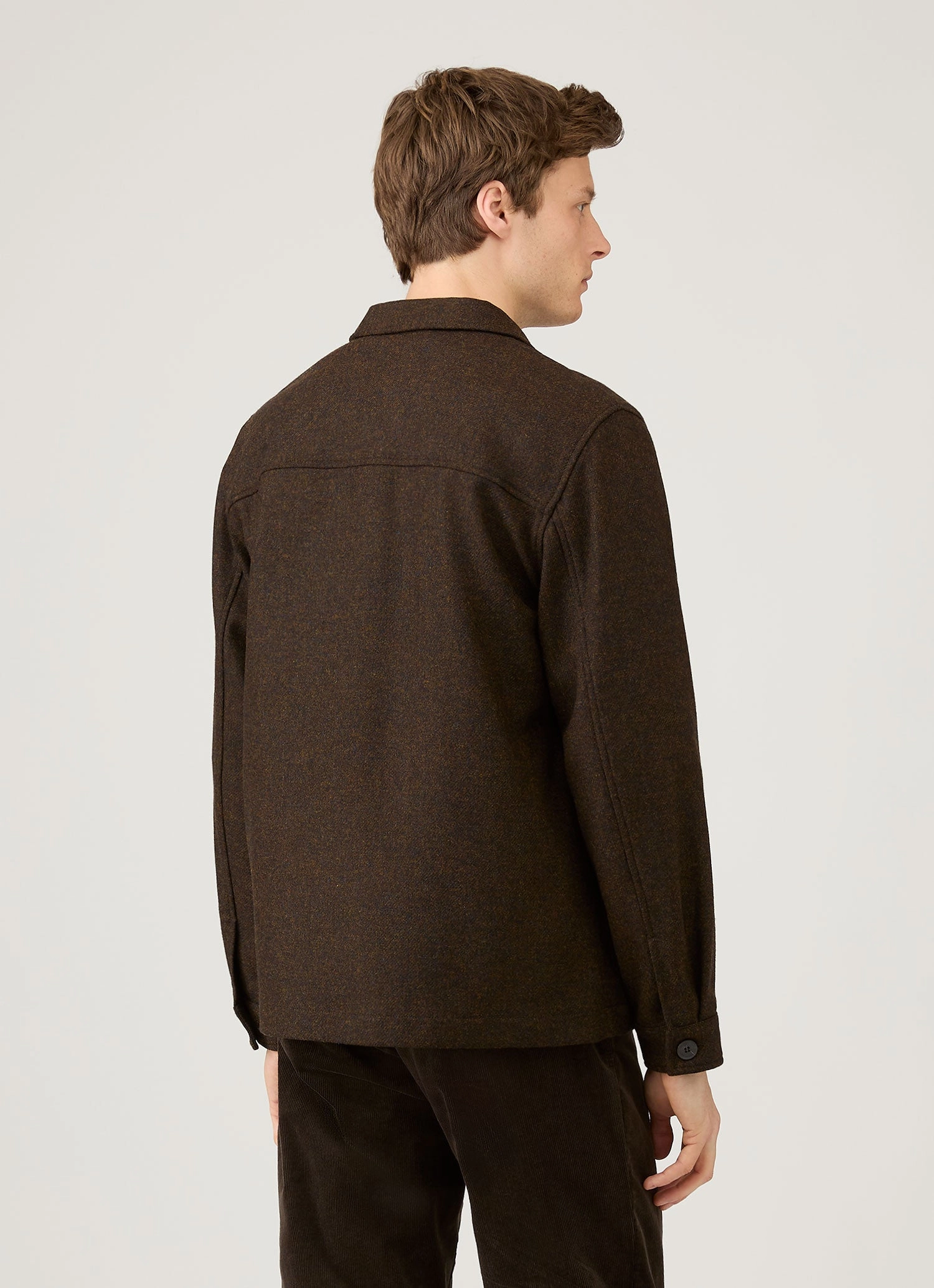 Men's Wool Twin Pocket Jacket in Truffle Mother's Day