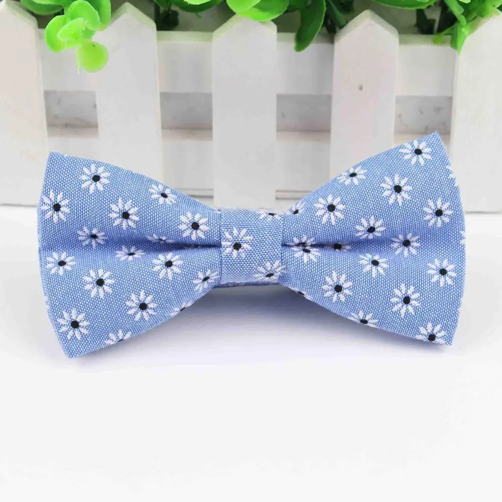 Mens Bow Tie Flexible Bowtie Smooth Necktie Soft Cotton Butterfly Decorative Pattern Paisley Flower Ties