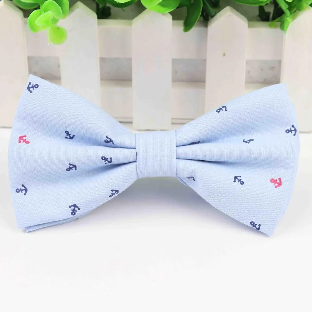 Mens Bow Tie Flexible Bowtie Smooth Necktie Soft Cotton Butterfly Decorative Pattern Paisley Flower Ties