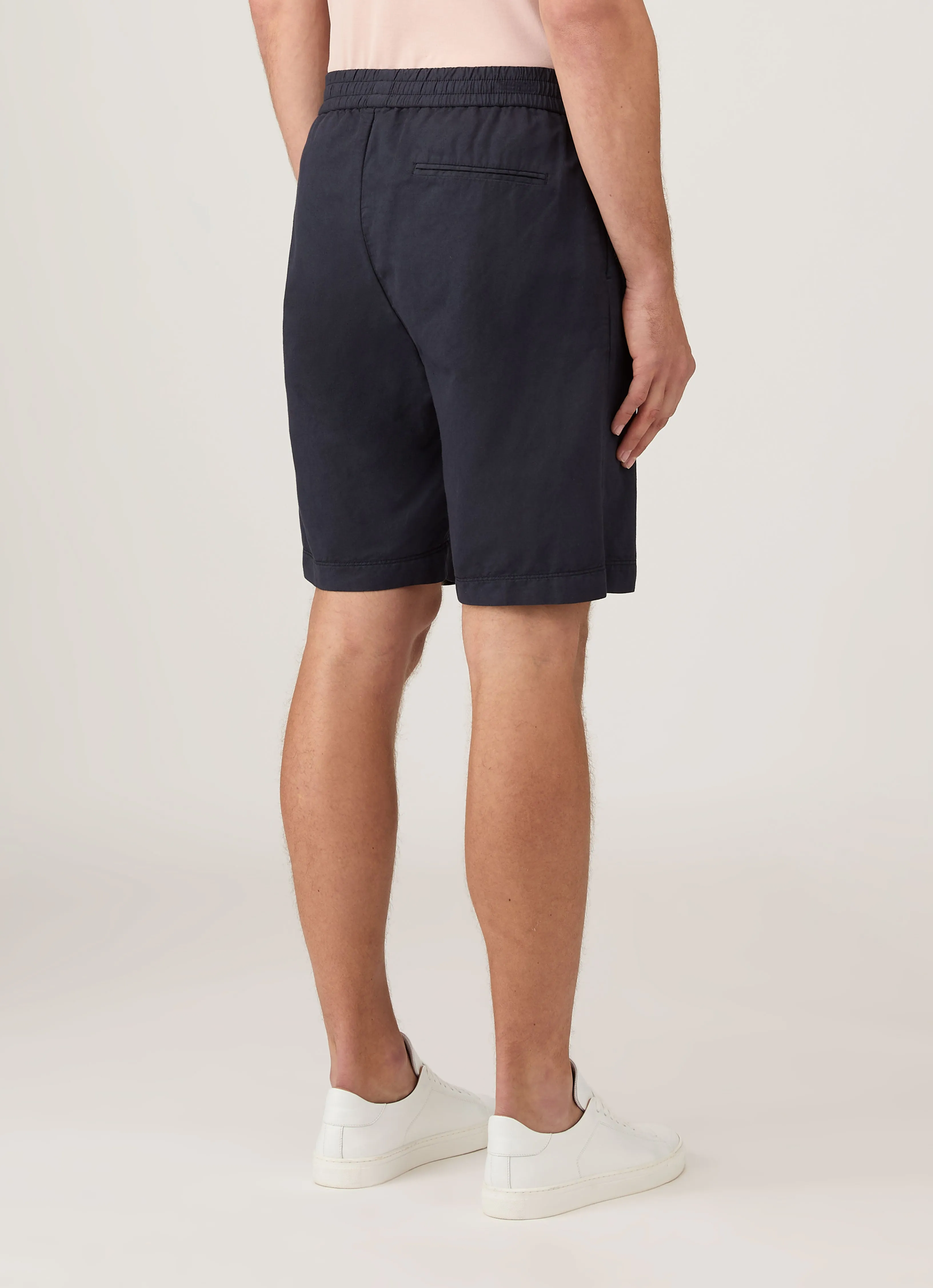 Cotton shorts Men's Cotton Linen Drawstring Shorts in Navy