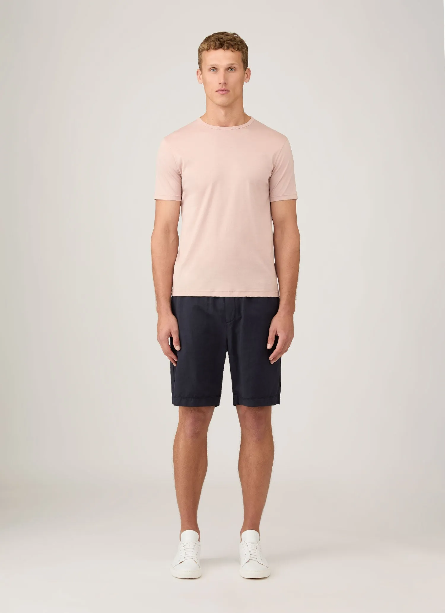 souvenir item Men's Cotton Linen Drawstring Shorts in Navy