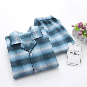 Men's Plaid Pajama Set Heavy