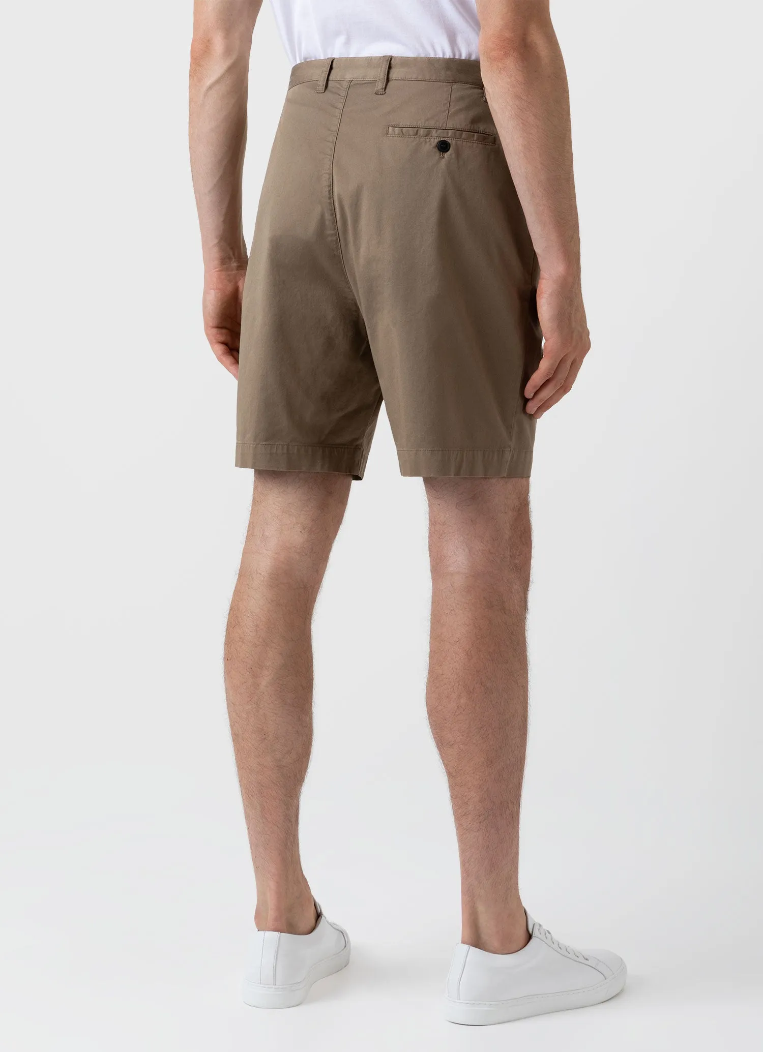 cycling outfit Men's Pleated Twill Short in Dark Stone