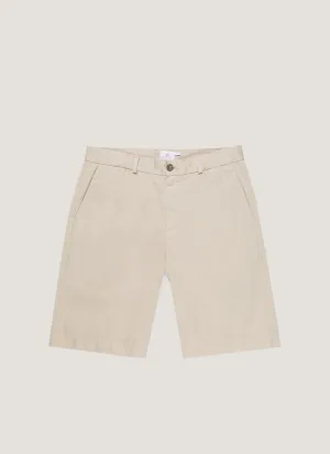 Men's Stretch Cotton Twill Chino Shorts in Light Stone Tear Resistant Material Active Wear Outdoor Relax Men's Stretch Cotton Twill Chino Shorts in Light Stone