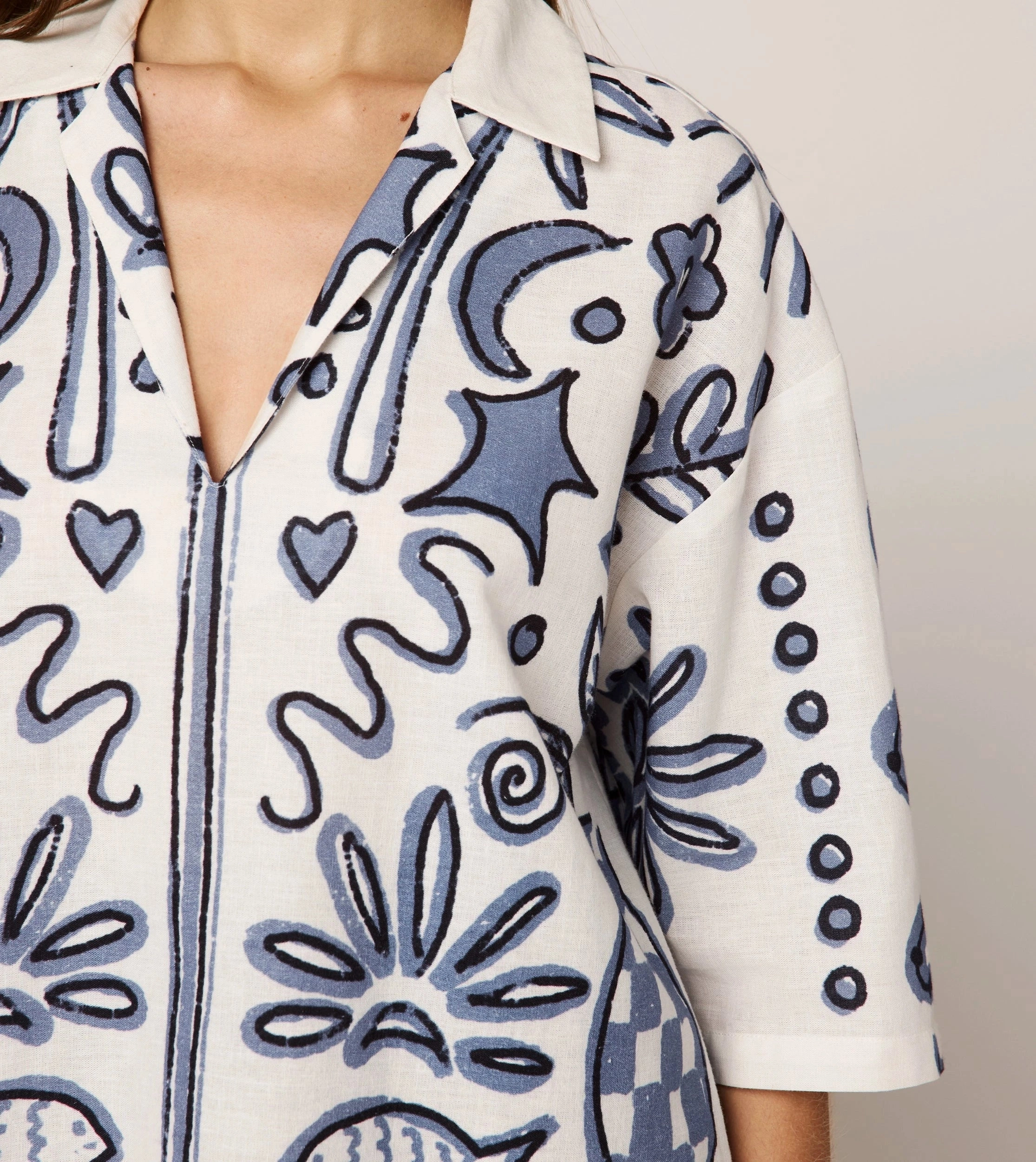 Meredith Blouse | Verona ReinforcedShoulders Elasticated Trim