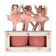 Meri Meri Ballerina Cupcake Kit ( 24 toppers) S9092 S9120