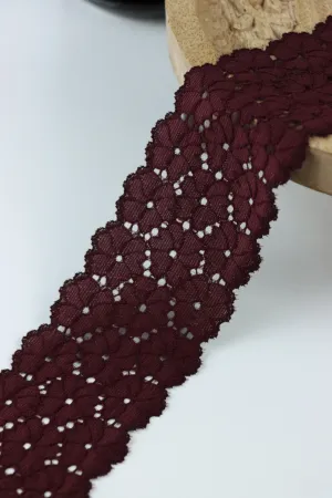 Merlot 2.5" Wide Stretch Lace
