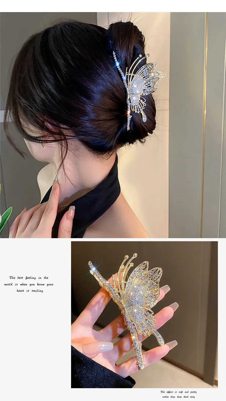 Metal Butterfly Hair Clip For Women