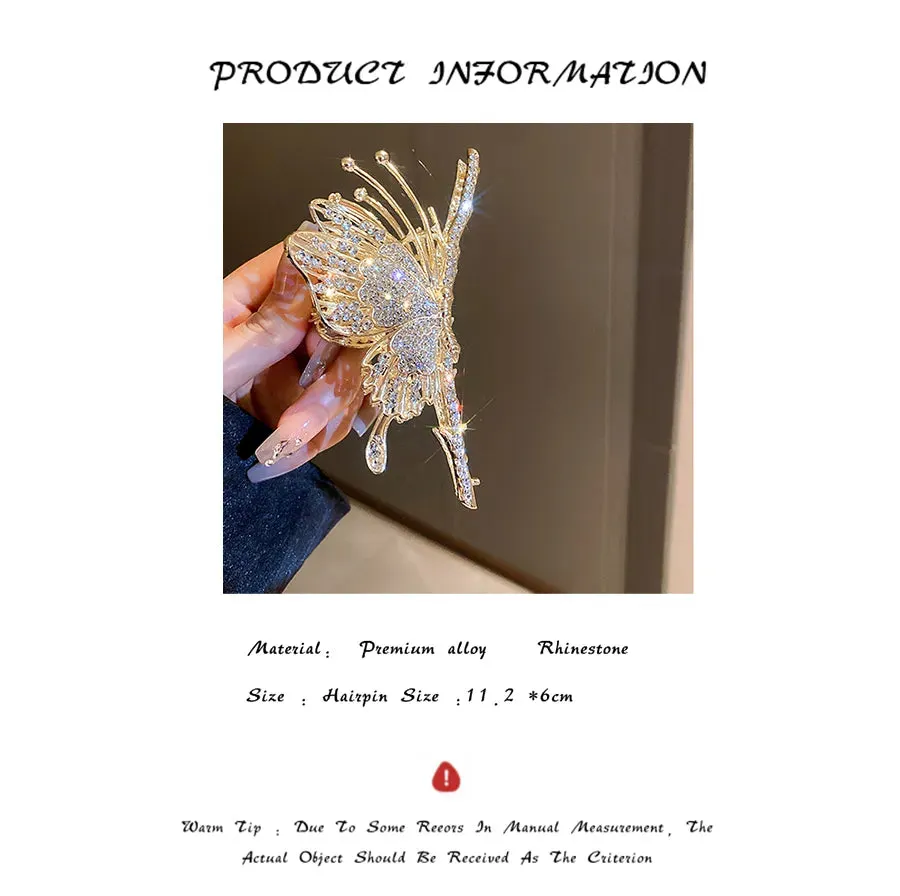 Metal Butterfly Hair Clip For Women
