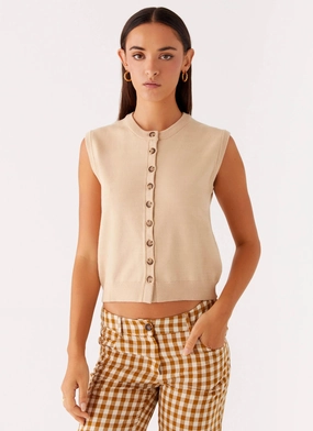 Mickey Knit Vest - Cream Impact Absorbing Padding Biodegradable Fiber Blend Mickey Knit Vest - Cream
