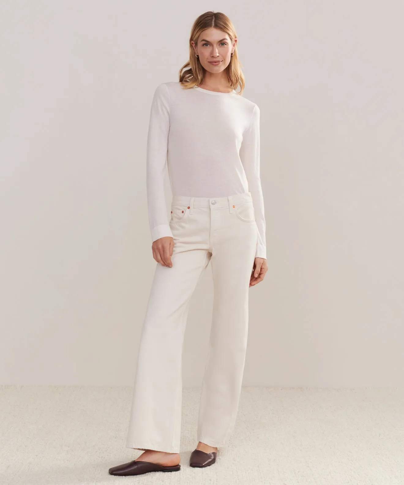 hypoallergenic Mid Rise Wide Leg