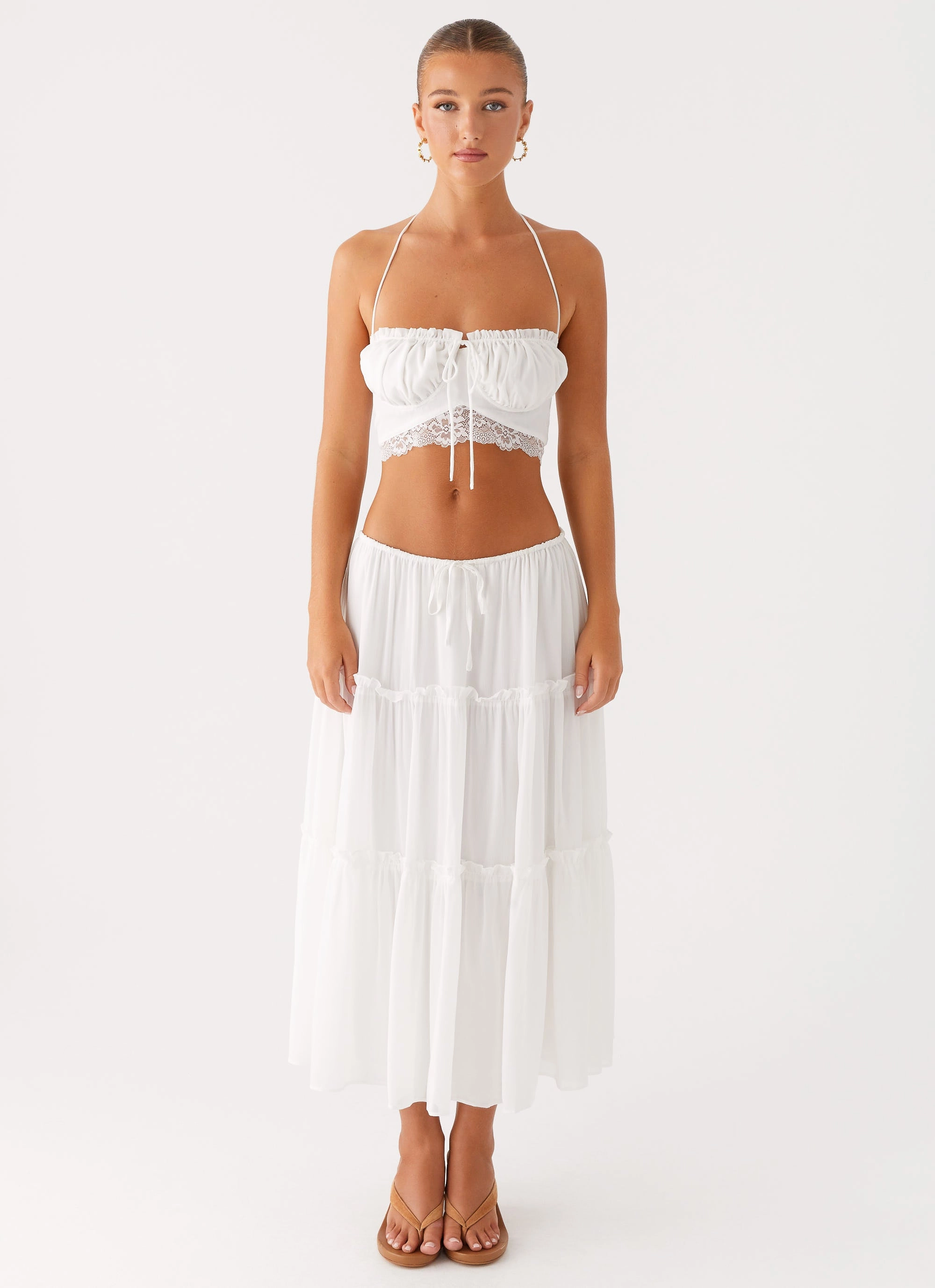 Chilly Weather Evi Midi Skirt - Ivory