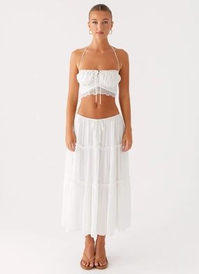 Padded hips Trail Ready Evi Midi Skirt - Ivory