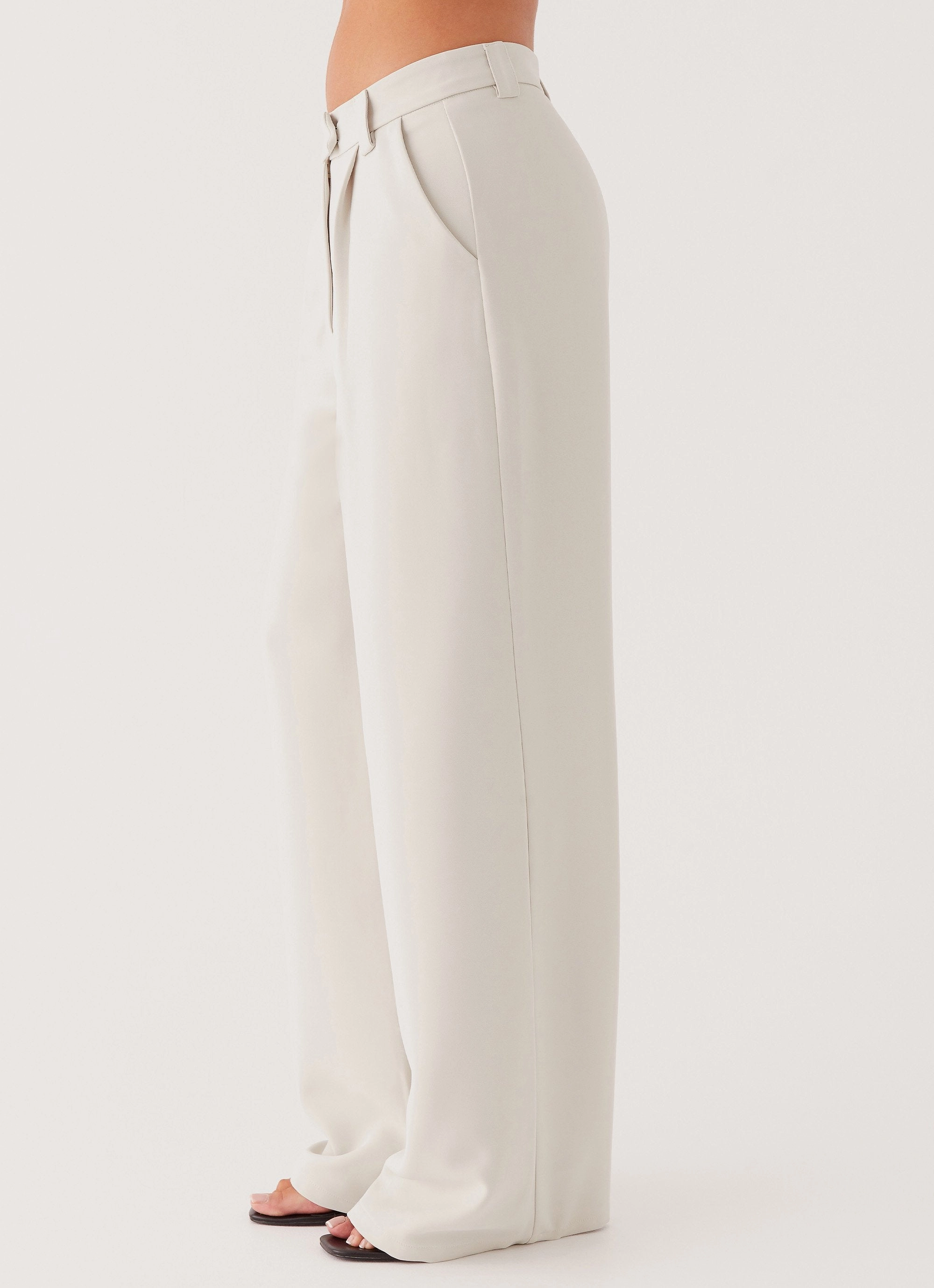 Midnight City Suit Pants - Pebble Stretchable Comfort