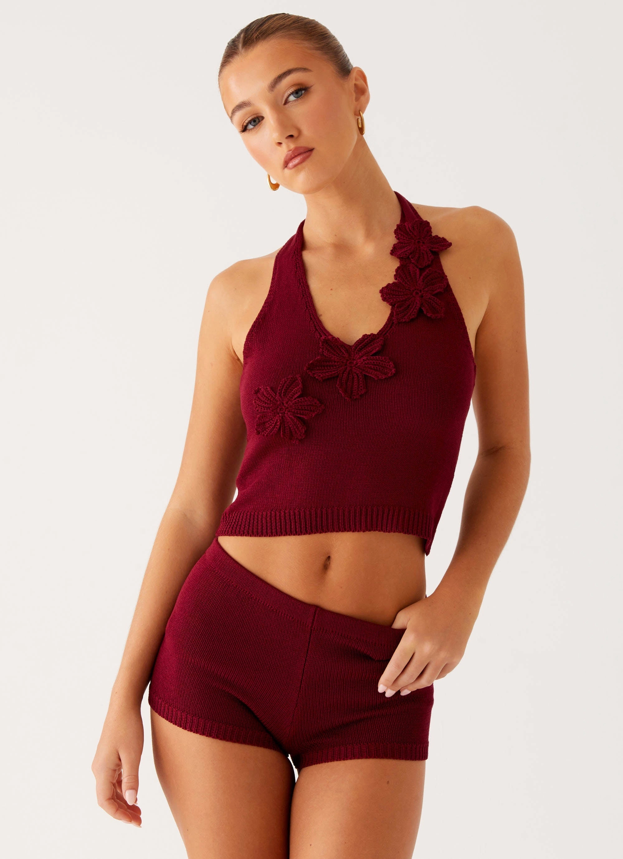 Miffy Mini Shorts - Maroon Sunny Life