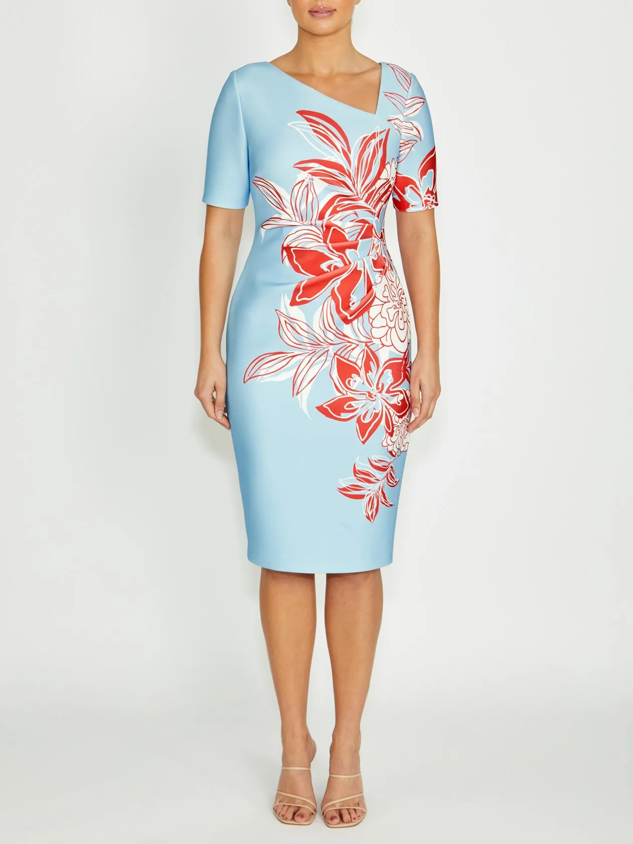 Milena Vermilion Sky Dress Bride Side