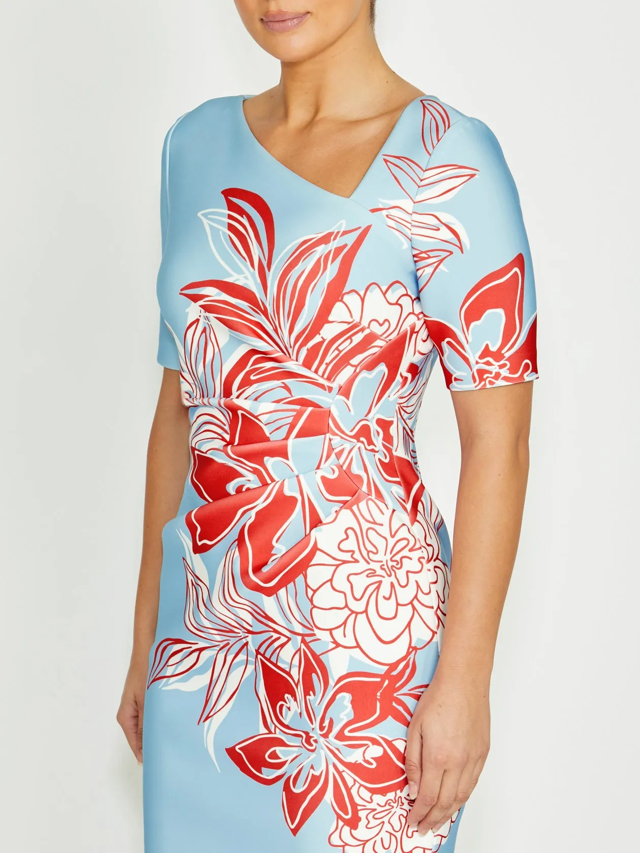 Perfectly Fitted Milena Vermilion Sky Dress