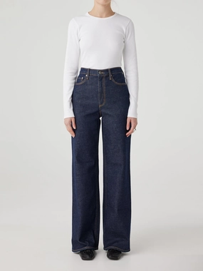 Milla Jean Long Pure Indigo Elegant Accent Adjustable Belt Loops fade resistant color Milla Jean Long Pure Indigo