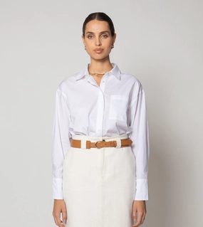 Miller Shirt | White Biodegradable Textiles Flexible Knit Blend Breathable Microfiber Miller Shirt | White