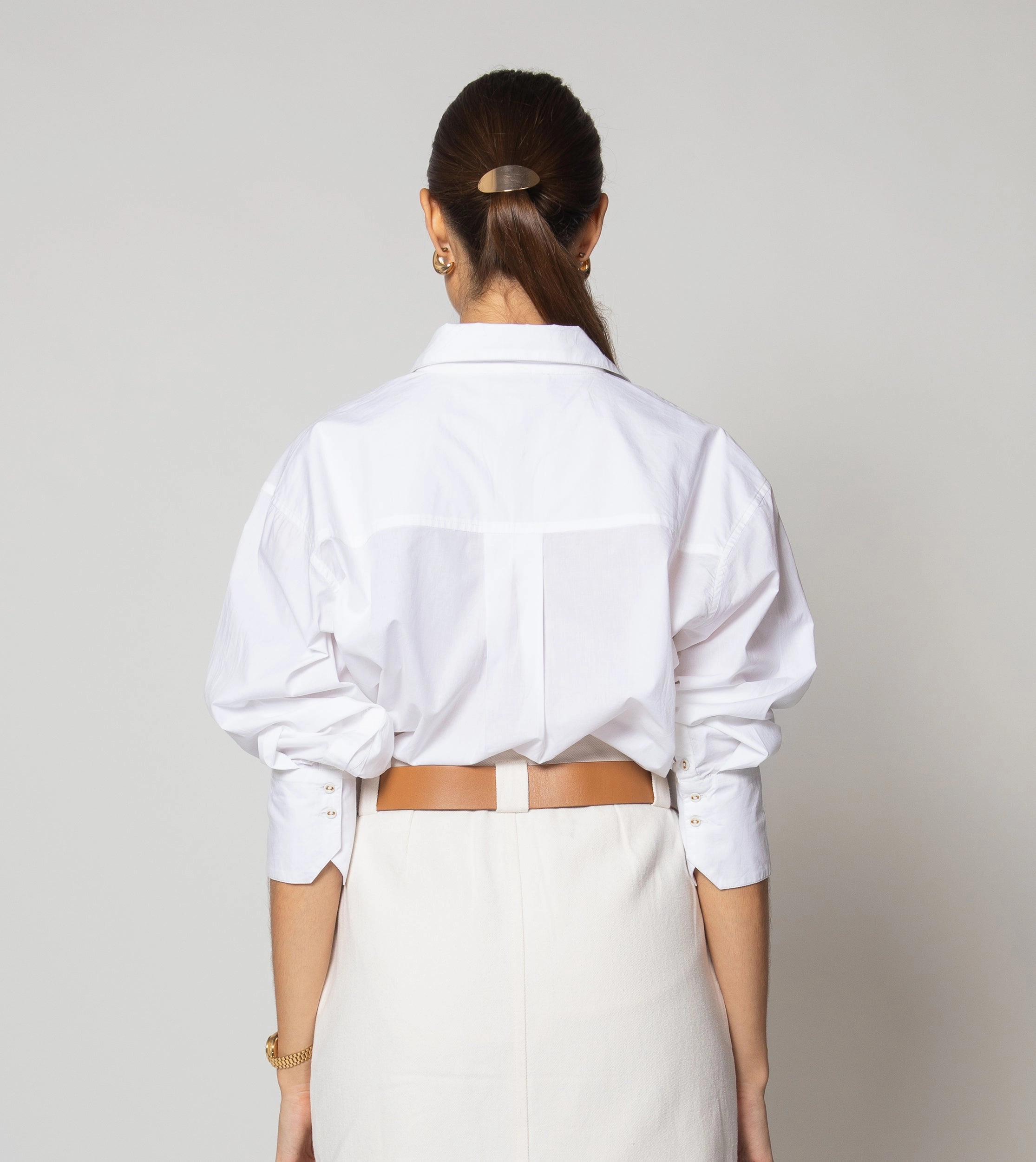 Miller Shirt | White High Collar Option MultiPanelConstruction