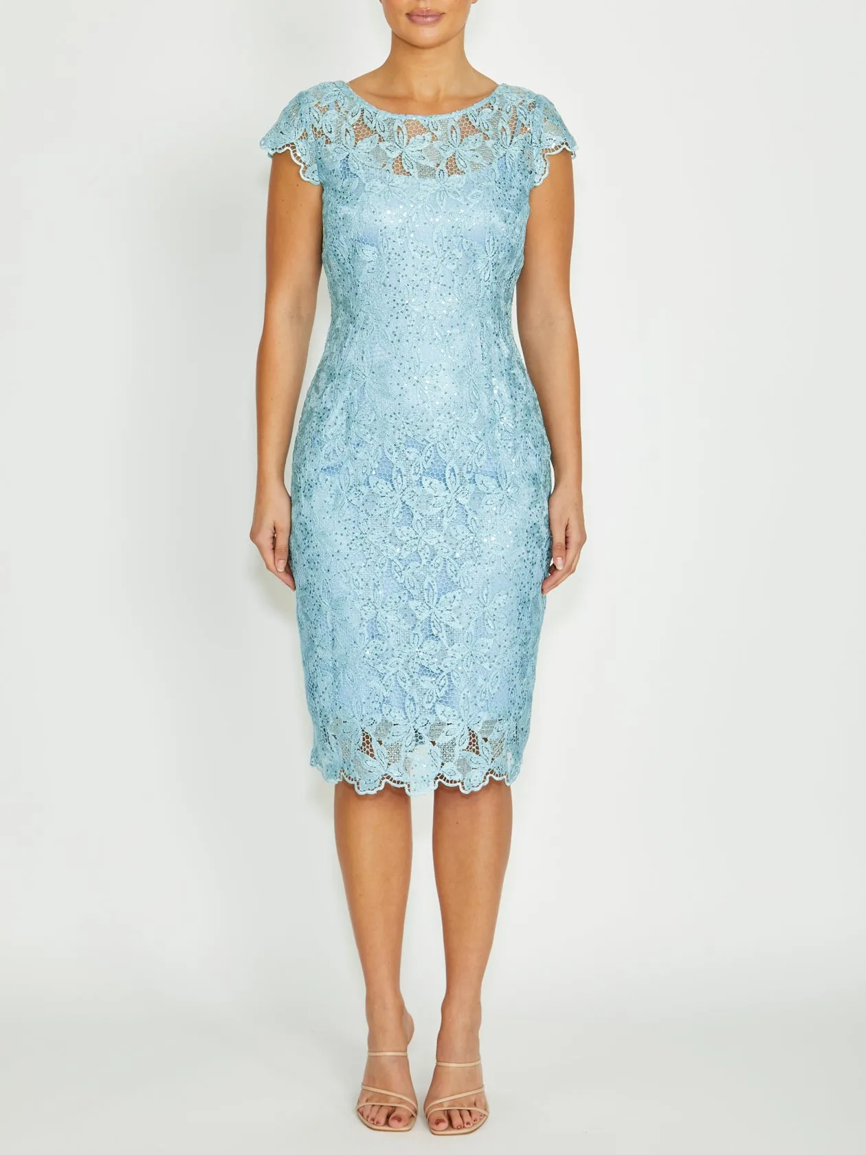 Art-Gallery Layering Fit Millicent Silver Mint Dress