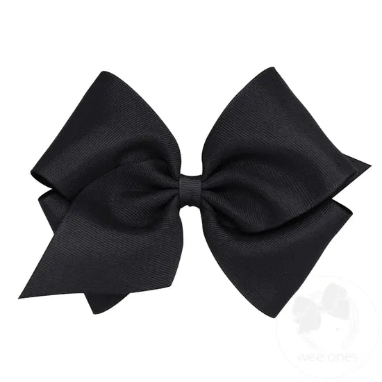 Mini King Grosgrain Bow, Black