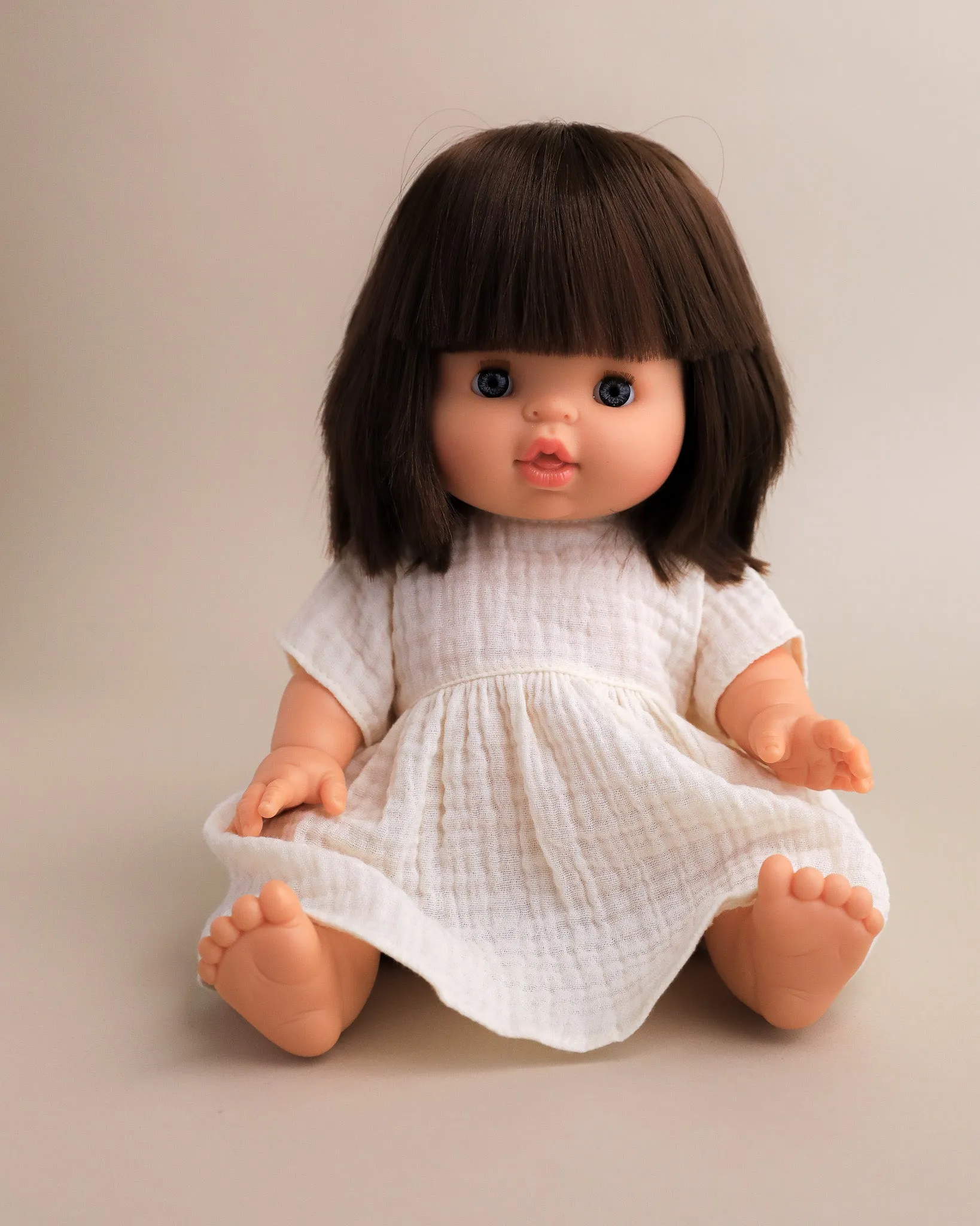 Minikane Doll Clothes | Doll Muslin Dress - White