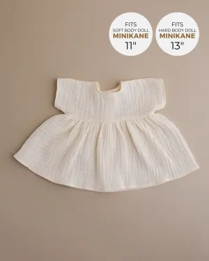 Minikane Doll Clothes | Doll Muslin Dress - White