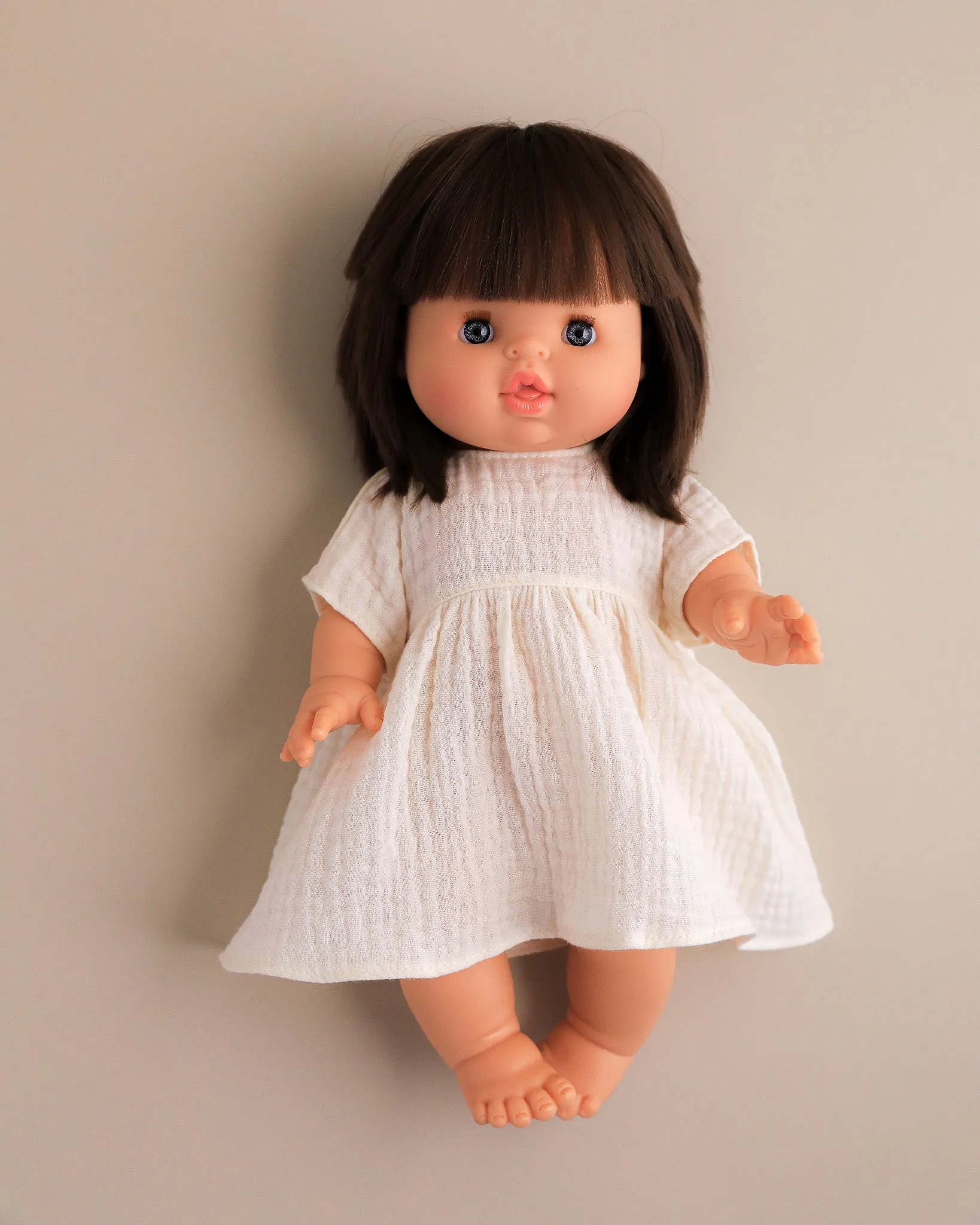 Minikane Doll Clothes | Doll Muslin Dress - White