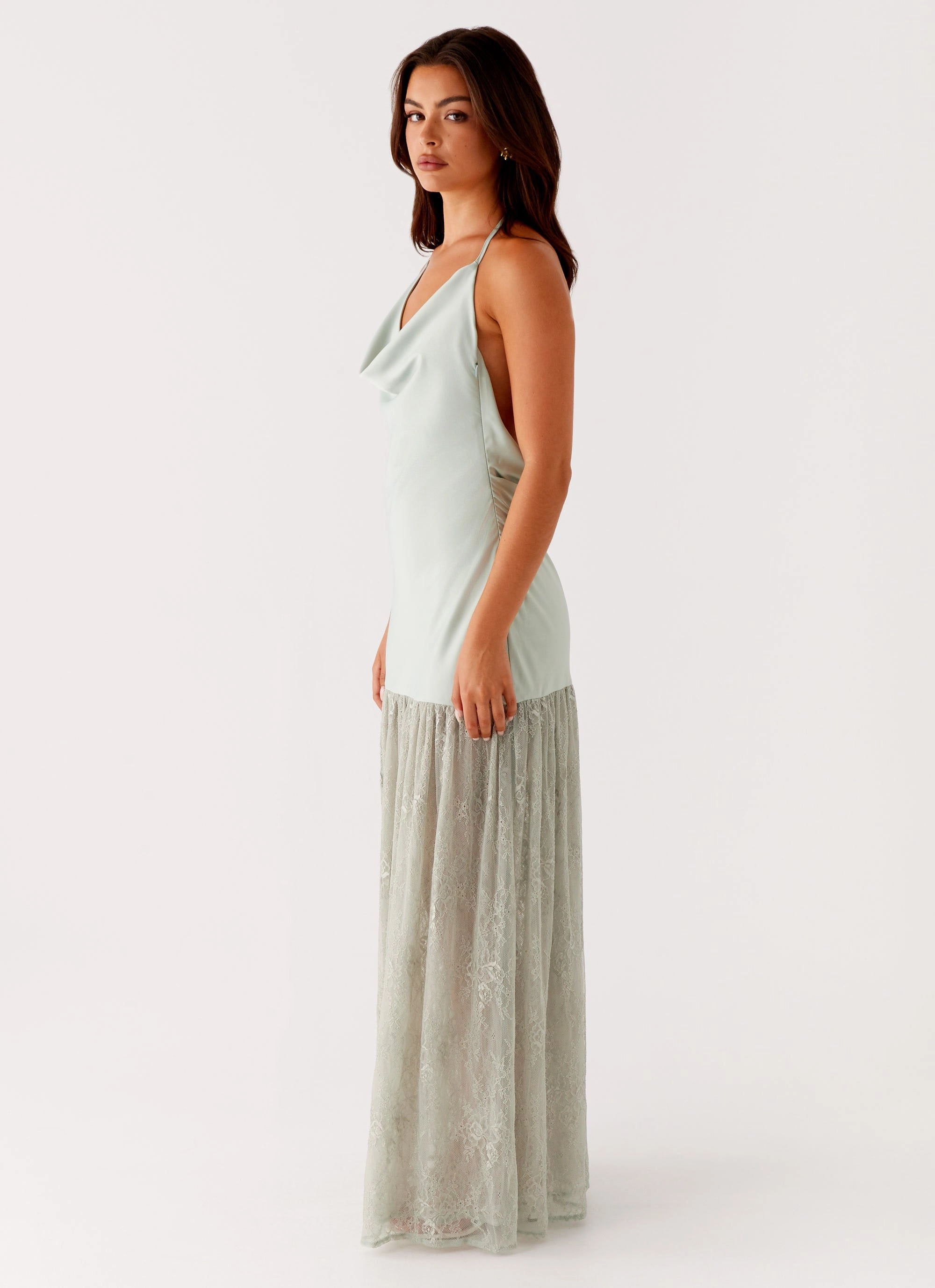 Chic Tailoring Design Polite Tone Kylie Maxi Dress - Sage