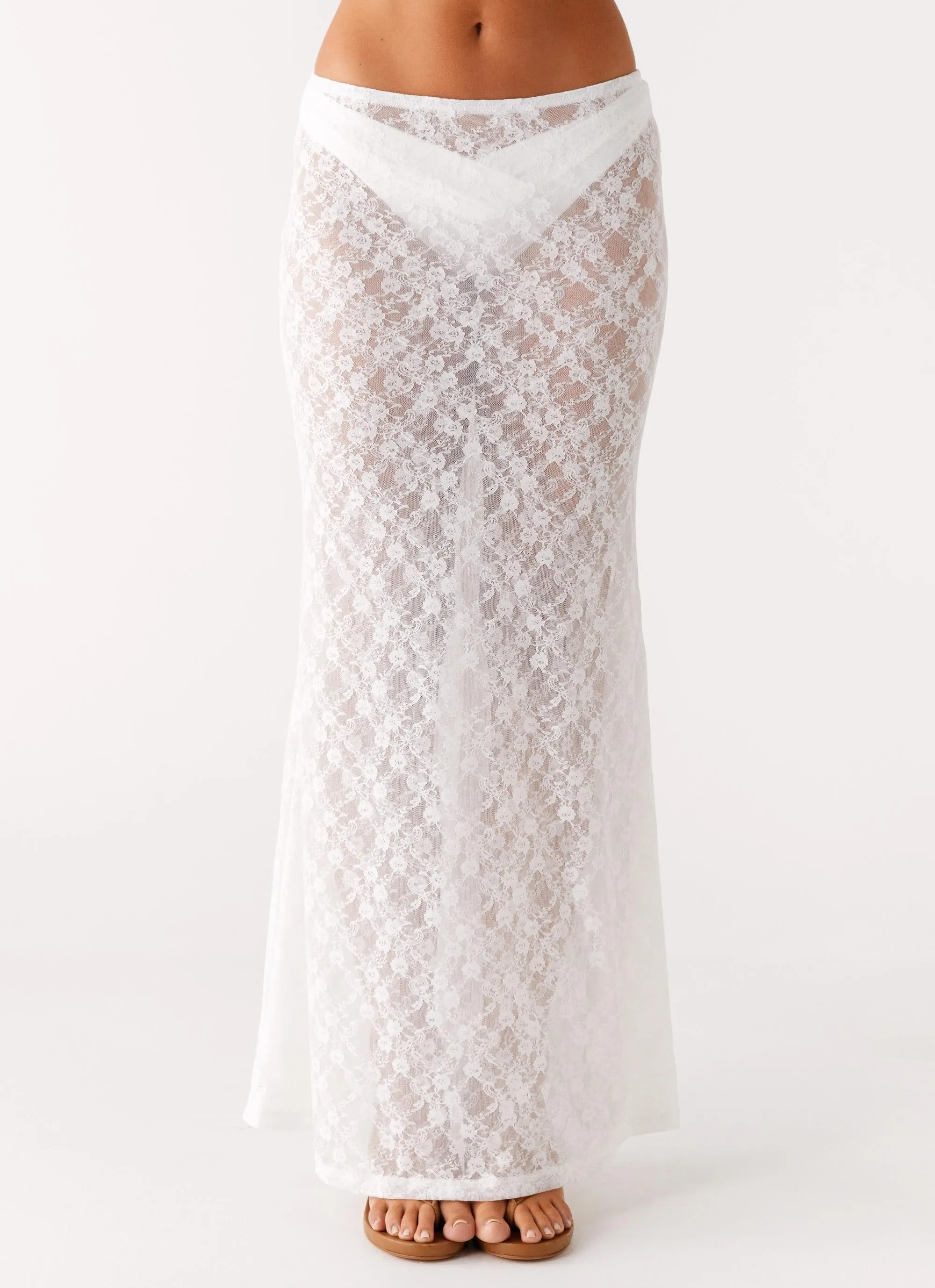 Jaz Lace Maxi Skirt - White Comfort Design