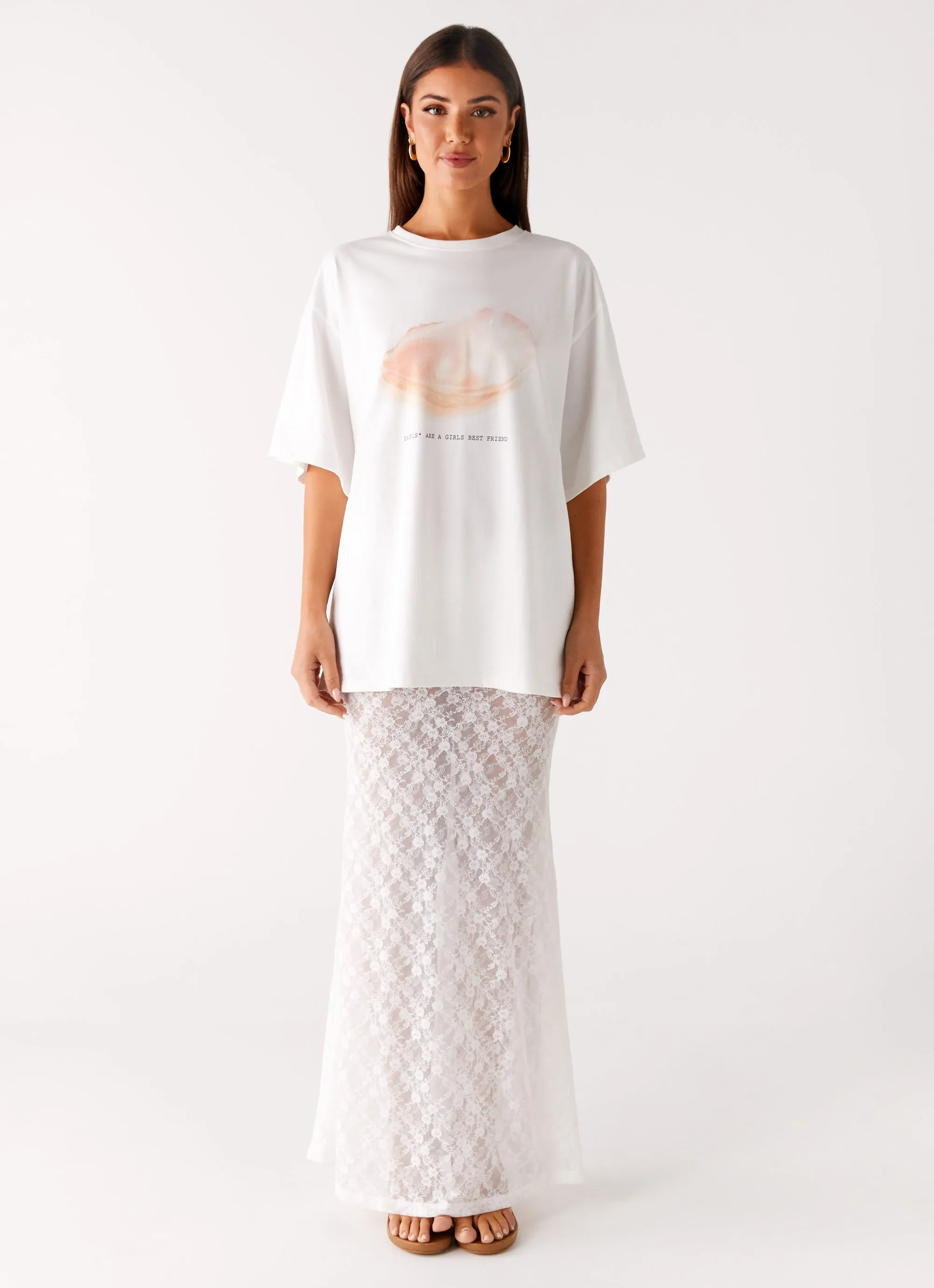MultiPocketSystem All terrain Jaz Lace Maxi Skirt - White