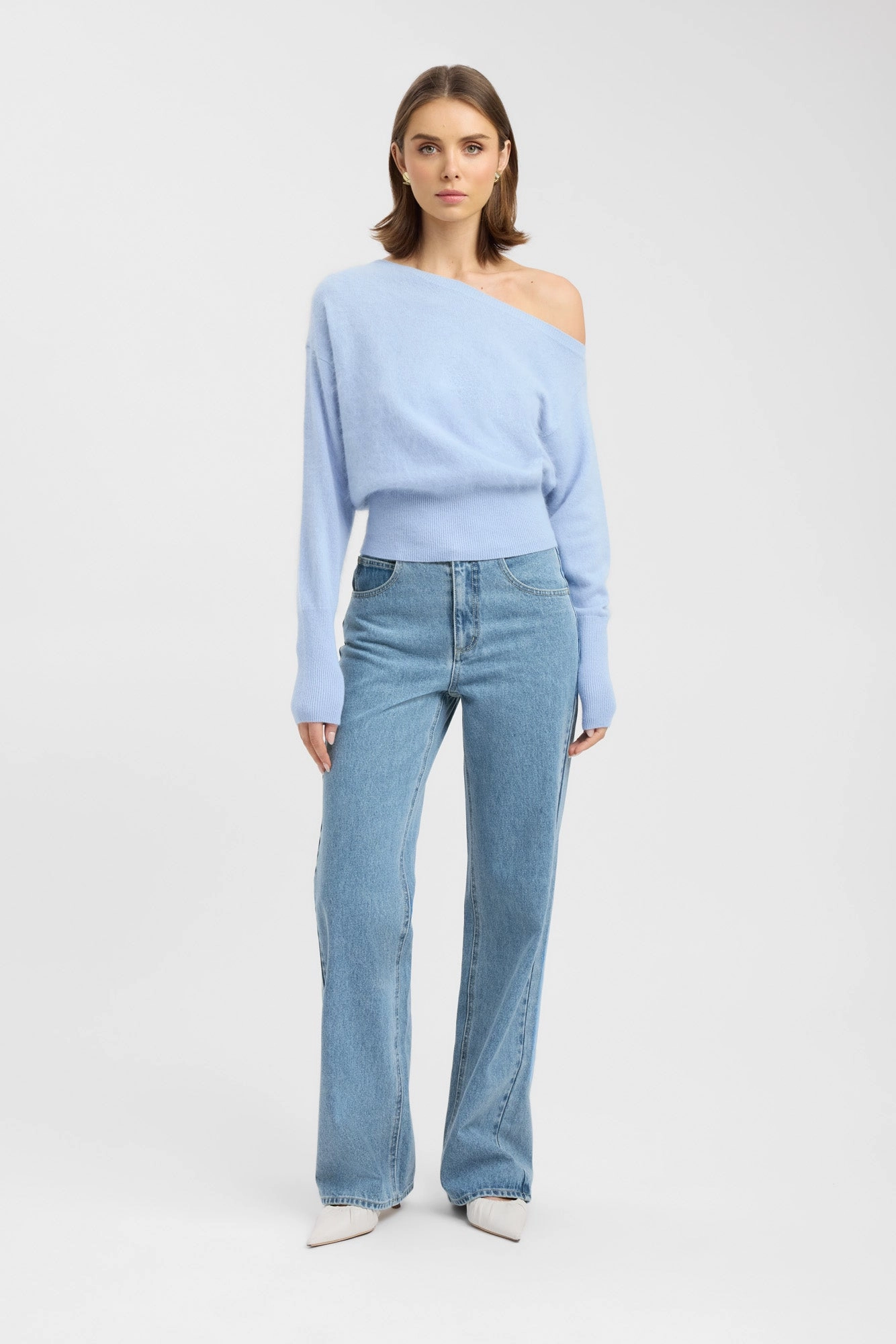 Geneva One Shoulder Jumper Easy Care Fabric