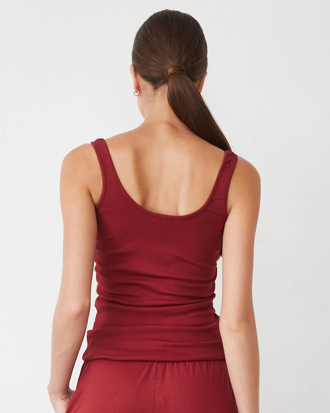 FrictionResistant Trim Supimaluxe Rib Scoop Neck Tank