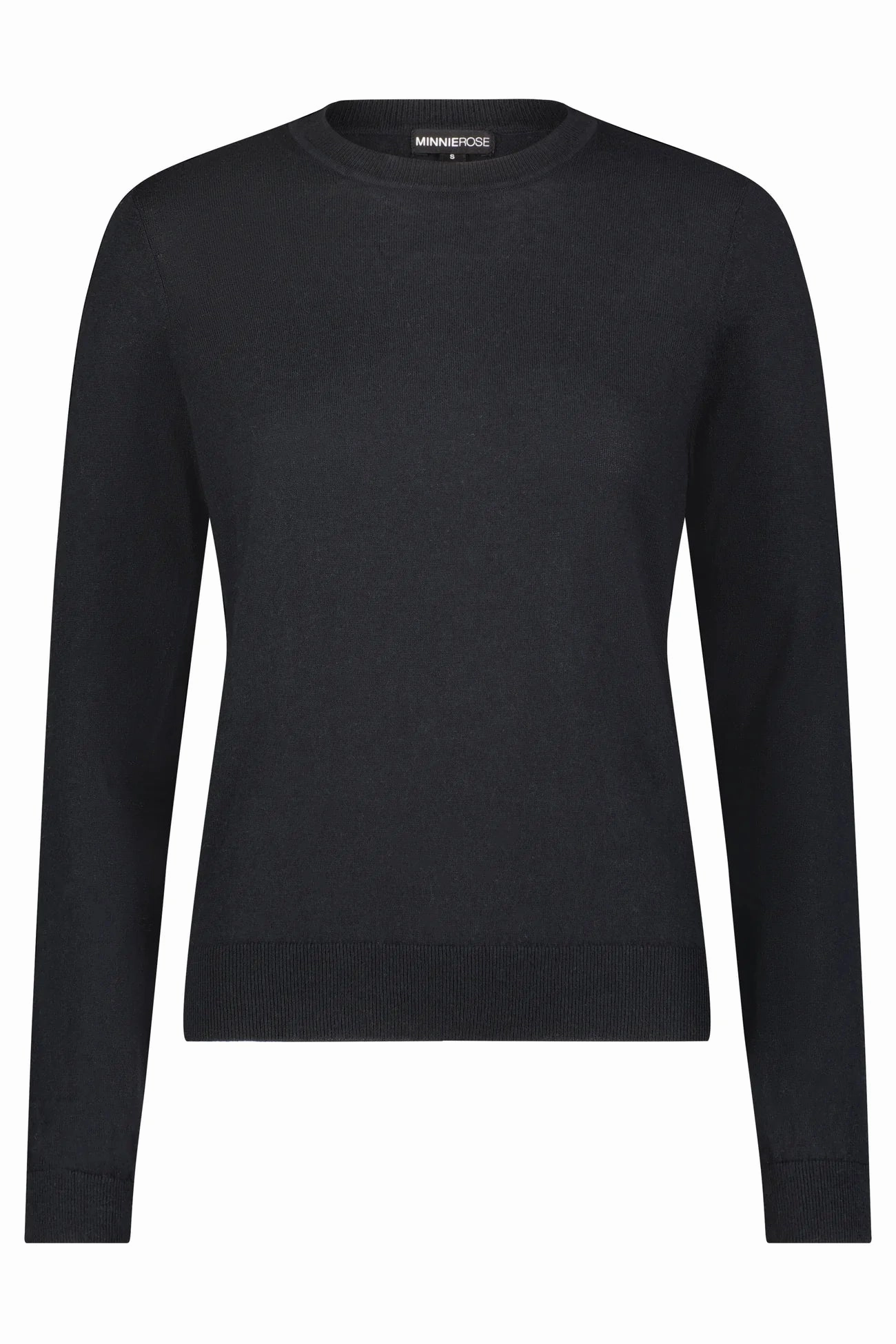 Hypoallergenic Yarn Construction Minnie Rose Supima Cotton Cashmere Long Sleeve Crew