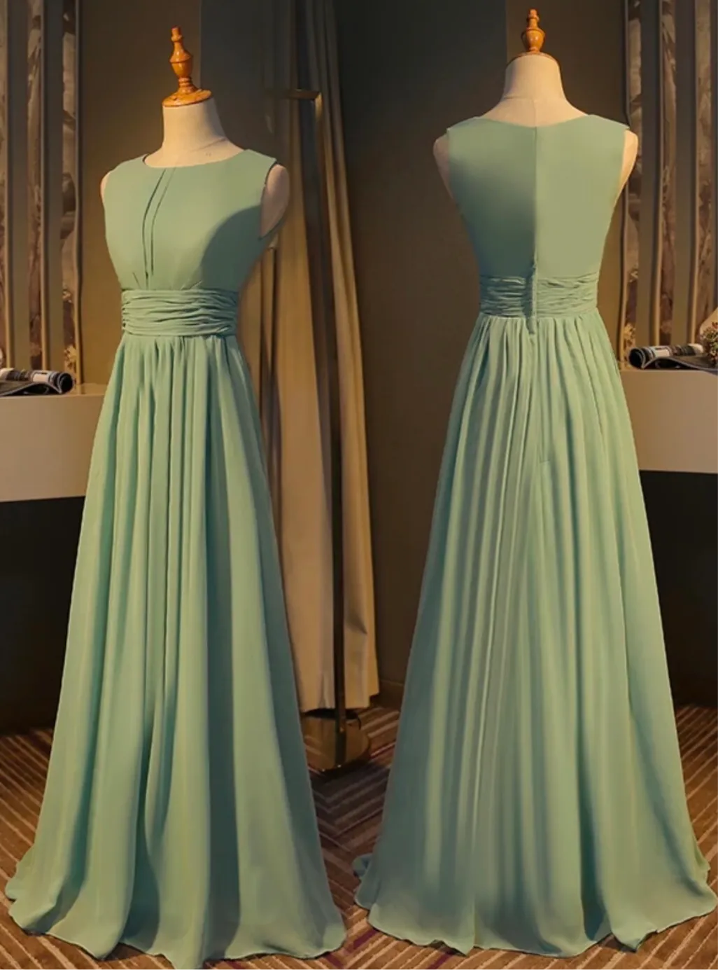 Mint bean green sweetheart off shoulder halter multi style chiffon bridesmaid dresses