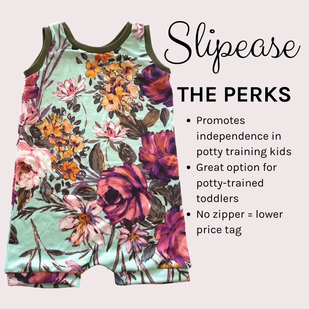 Mint Wildflowers Summer Zip Romper
