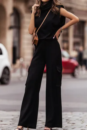 Mock Neck | Pocketed Pants Set | Rubies   Lace