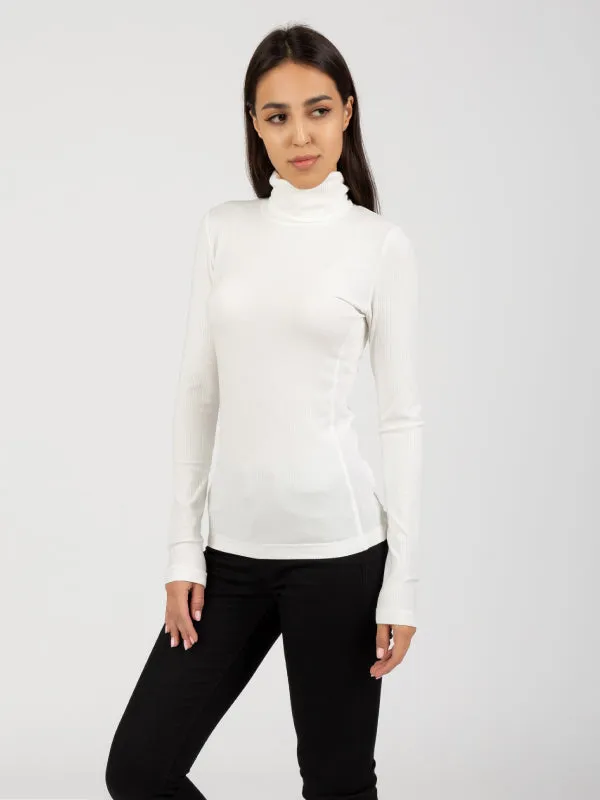 Modal Rib Roll Neck Top