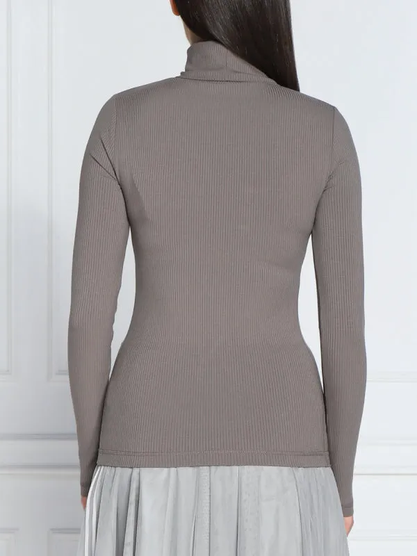 Modal Rib Roll Neck Top
