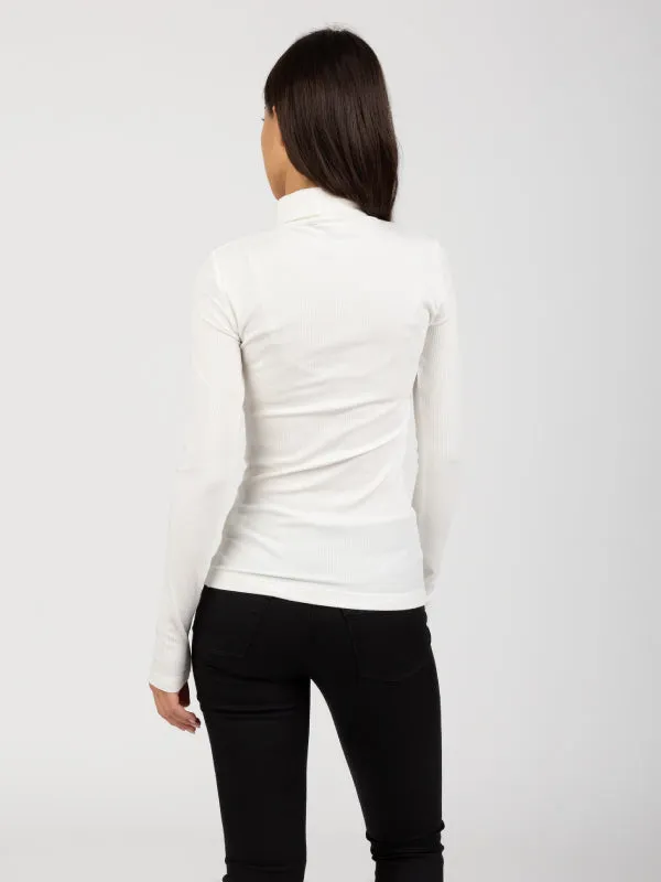 Modal Rib Roll Neck Top