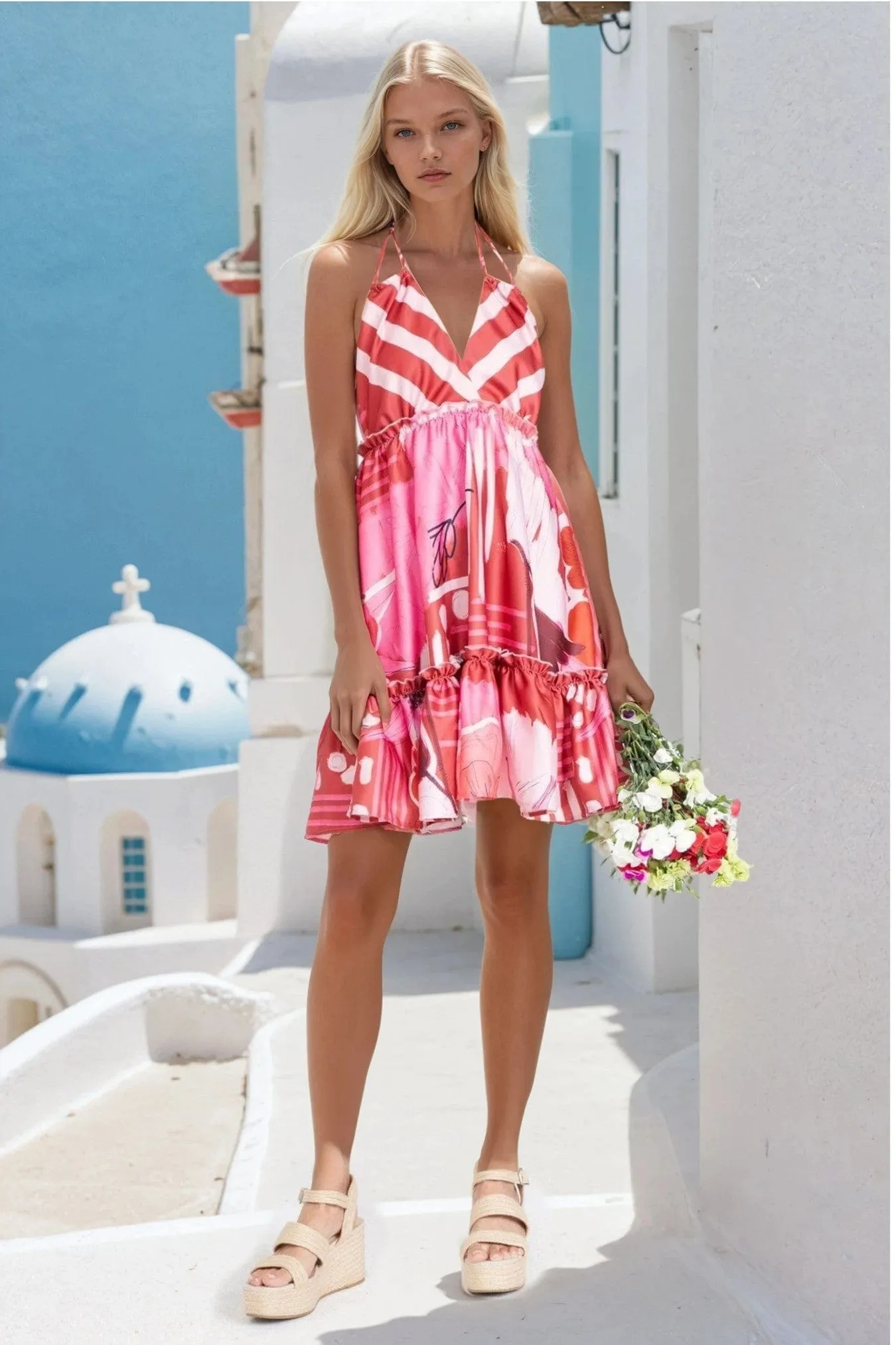 Style Ease Polished office dress Trixie Halter Dress -Tulipa