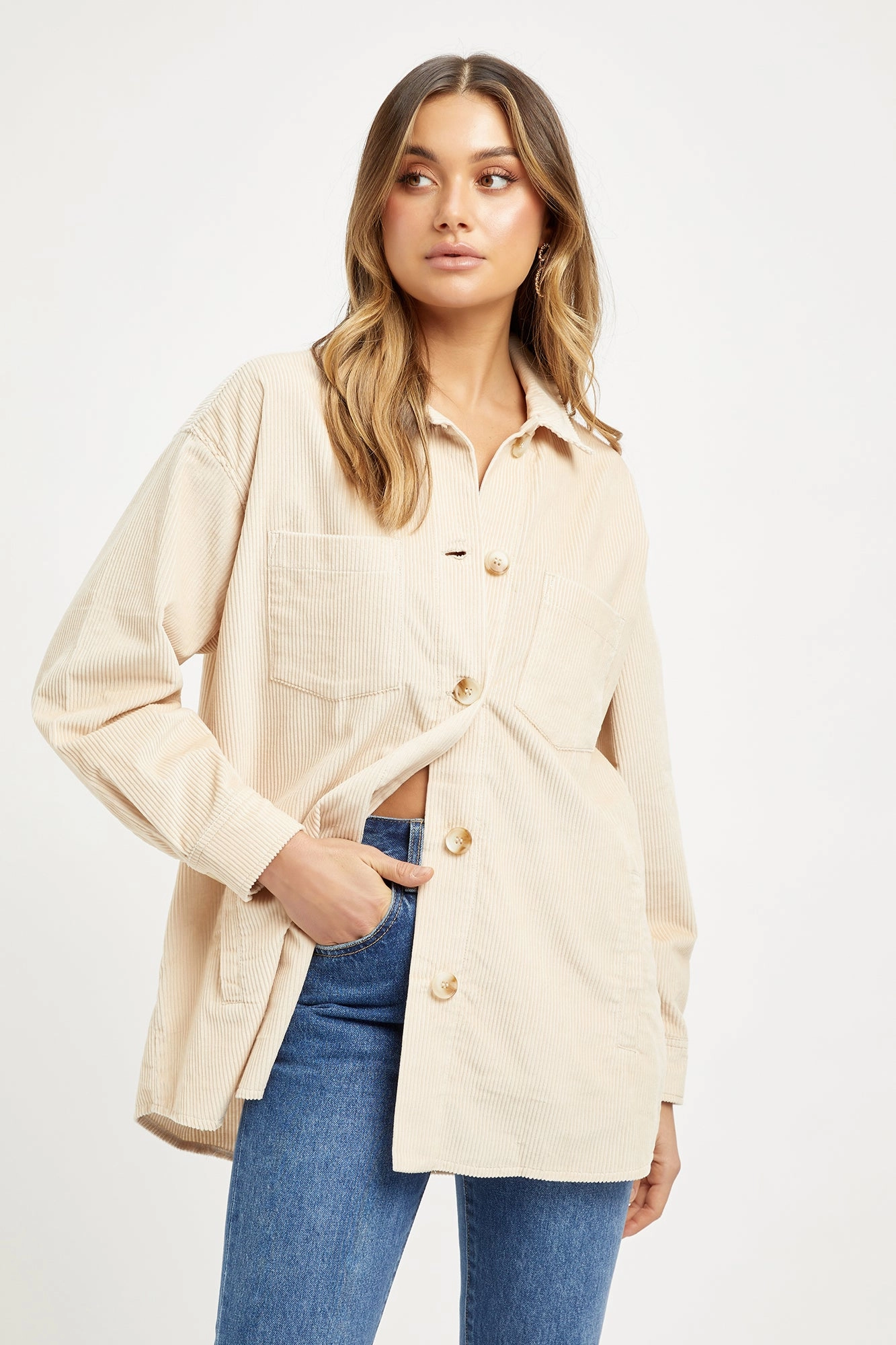 Extra Warmth Light Cord Shacket