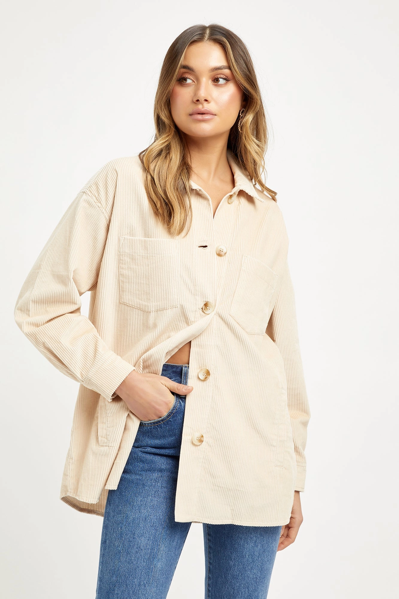 Light Cord Shacket Smart Layer