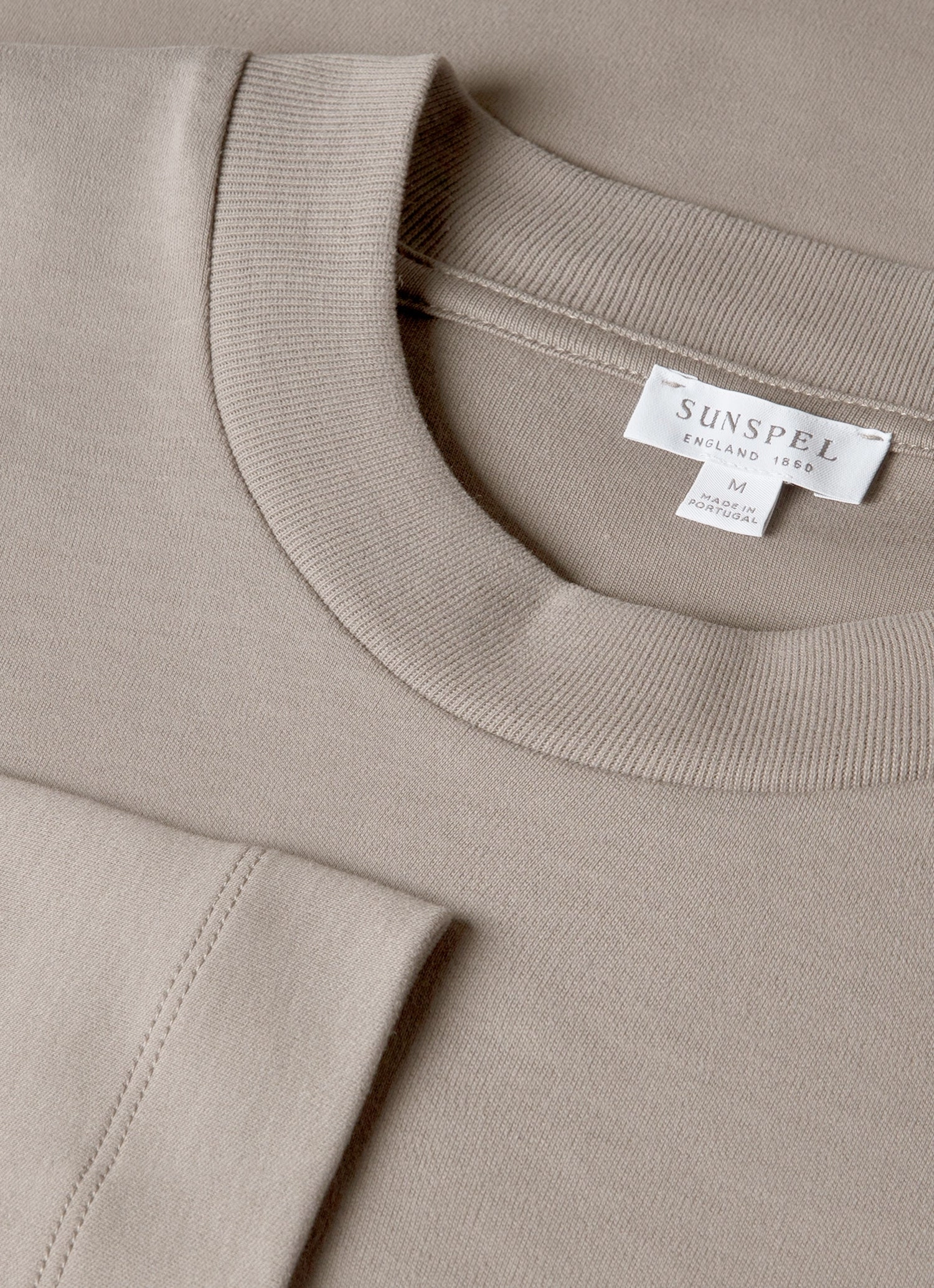 Men's Long Sleeve Heavyweight T-shirt in Iron Grey Micro Perforated Fabric