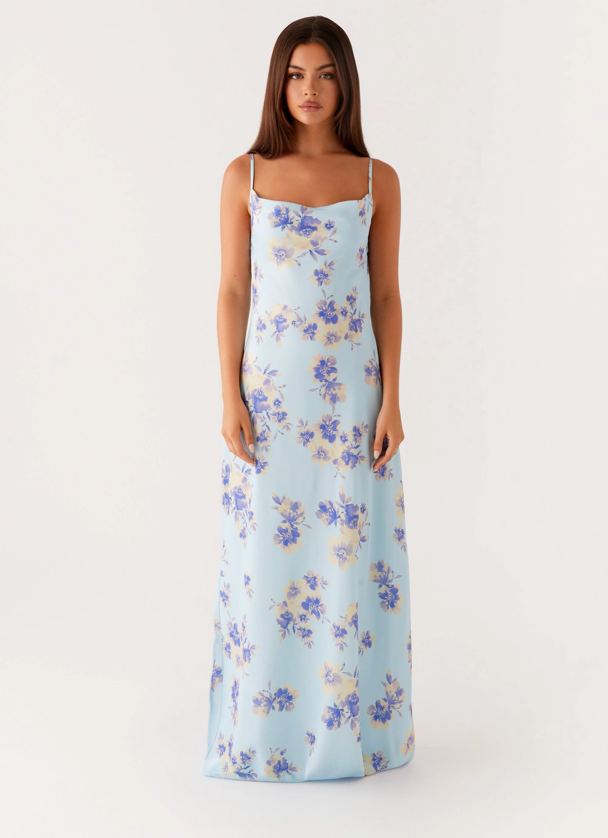 Liana Cowl Maxi Dress - Print Fashionable And Functional